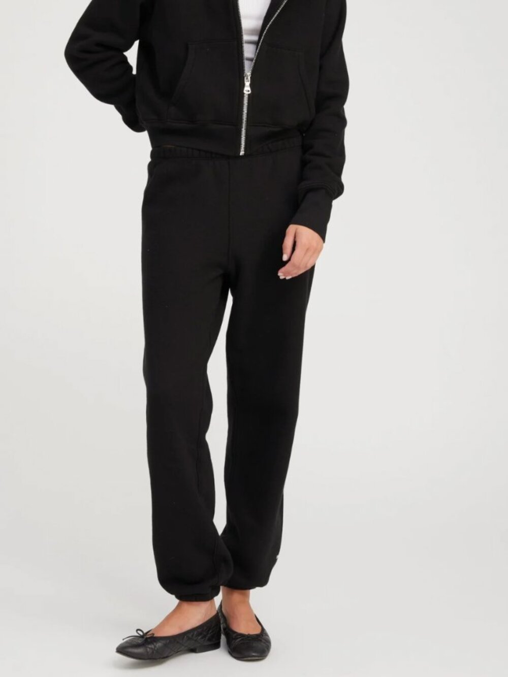 SPRWMN NWT Black 100% Cotton Jogger Pants Small Luxury Lounge Sweatpants Chic